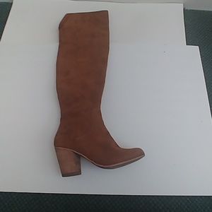 Brown Suede Over The Knee Boots